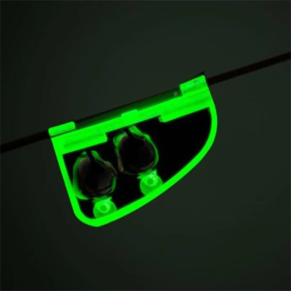 40PCS Fluorescent Fishing Rod Pole Tip Glow Clip Twin Bell Alarm Alert Ring AUS