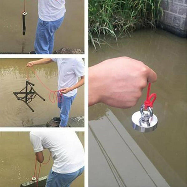 1/2PCS Magnet Salvage Recovery Neodymium Strong Hook Fishing Treasure Hunting AU