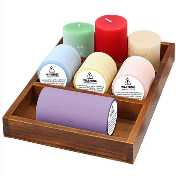 1000X 30mm Candle Warning Sticker Generic Warning Sticker Burning Warning Label - Lets Party