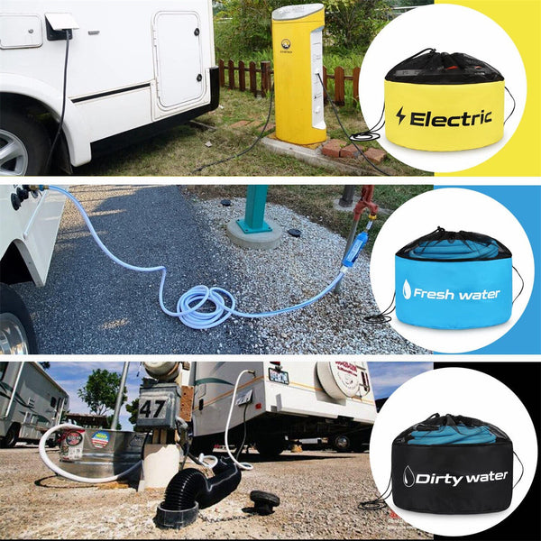 Hose Bag Caravan Camping RV Cable Organizer Water Hose Electrical Cords Storage