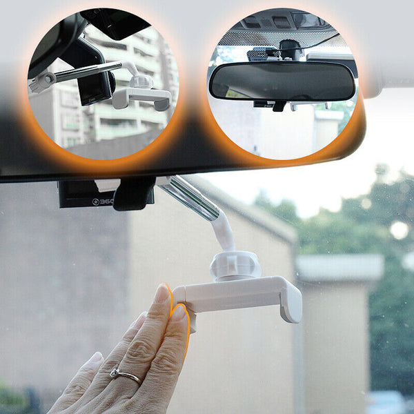 360° Rotatable Retractable Car Phone Holder Rearview Mirror Multifunctional AU