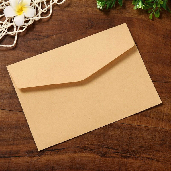 100PCS Recycled Khaki Kraft Envelopes for Wedding Cards FREE Postage- A Grade AU