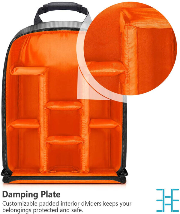 Large Waterproof DSLR SLR Camera Backpack Travel Bag for Nikon Canon Shackproof