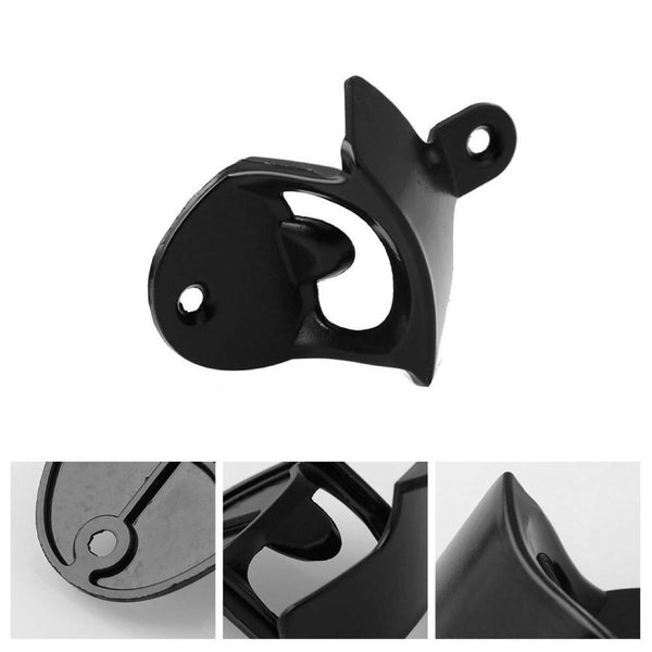 5PCS Black Zinc Alloy Wall Mounted Bottle Opener Beer Bar Man Cave Decor Gift AU