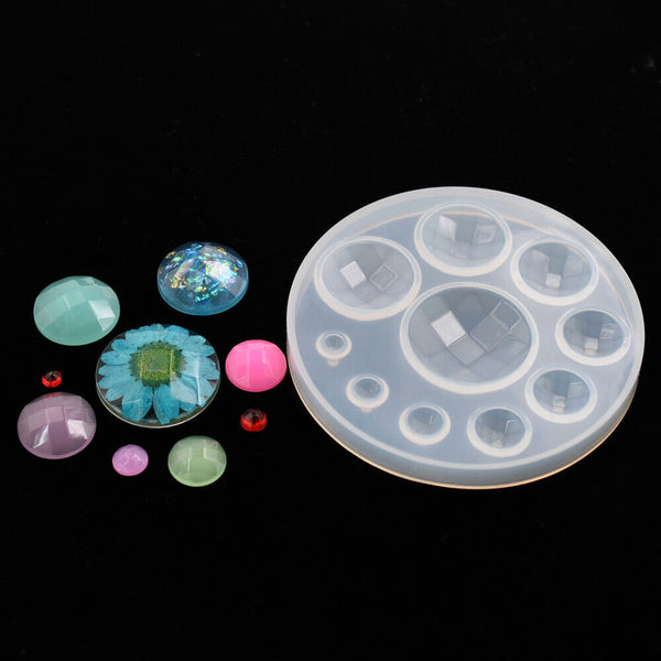 Silicone Round Jewelry Amber Making Mold Resin Casting Epoxy Mould Craft DIY AU
