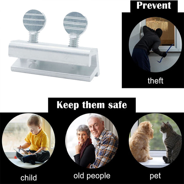 12PCS Sliding Window Door Lock Safety Security Lock Safety Rents Safe Door Lock
