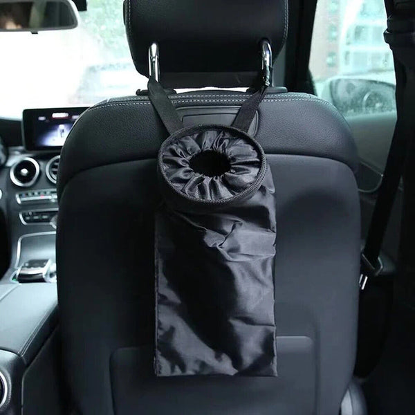Car Travel Trash Can Bin Rubbish Garbage Hang Storage Bag Hanger Back Seat