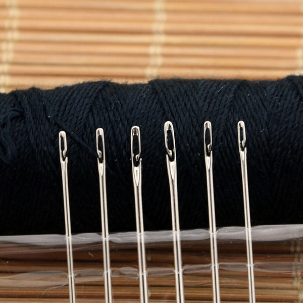 48/96pcs Hand Sewing Needles Set Self Threading Craft Embroidery Mending Needle