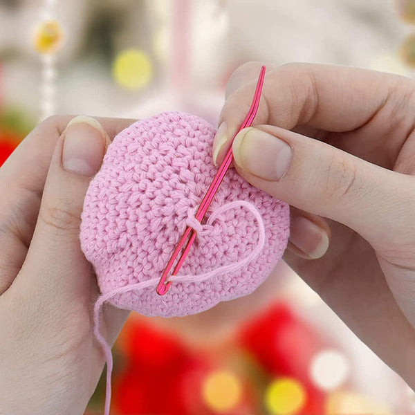 Bent Blunt Darning Needle Aluminum Large Eye Bodkin Crochet Yarn Knitting