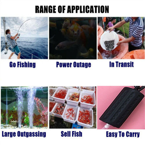 Ultra Silent Portable Mini USB Aquarium Fish Tank Oxygen Air Pump Energey Saving