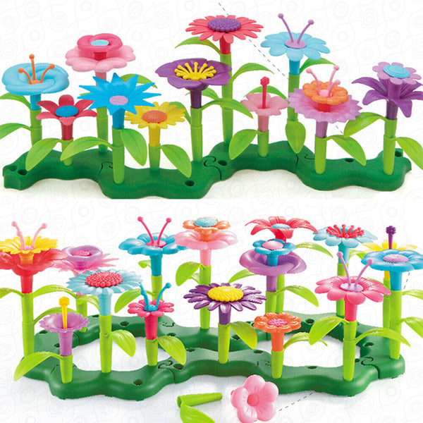 46/98/148PCS Flower Garden Building Toys Children DIY Build Bouquet Sets Gift
