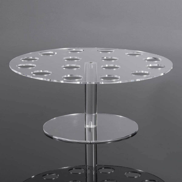 16-Hole Round Acrylic Ice Cream Cone Dessert Holder Display Stand Banquet Shelf