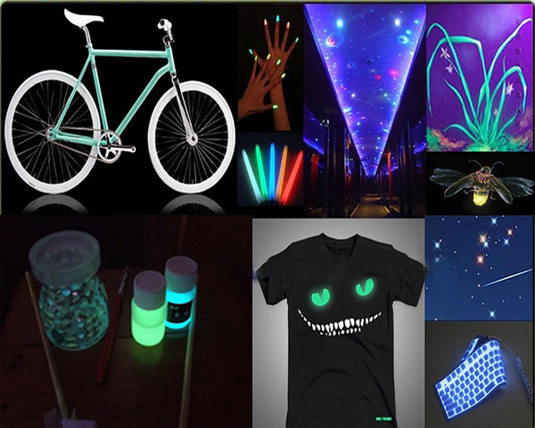 8 Colours Luminous Glow in the Dark Powder Glitter Fluorescent Nail Pigment AU