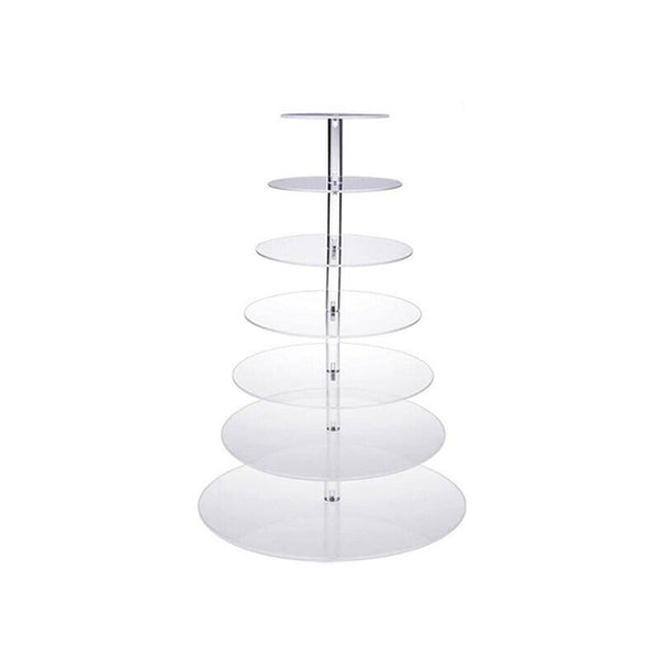 3/4/5/6/7/Tier Acrylic Clear Round Cupcake Cake Stand Birthday Wedding Party AU