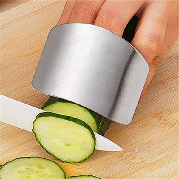 1/2PCS Kitchen Tool Slice Knife Finger Protector Safe Stainless Steel Hand Guard