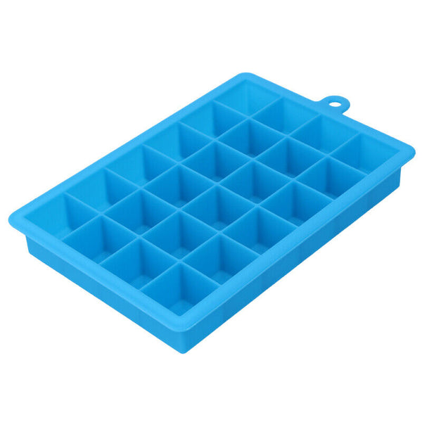 24 Grids Silicone Ice Cube Tray With Lid Mold Maker Tool Square Mould Container