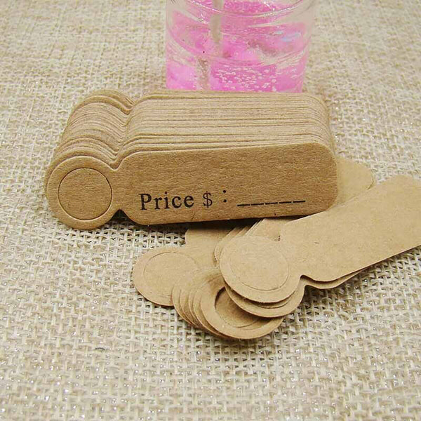 100/300X Merchandise Display Price Tag Wedding Label Price Watch Display Brown A