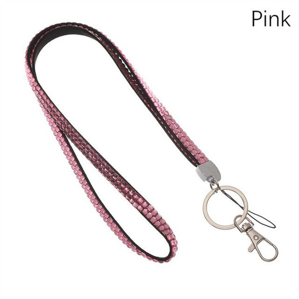 Rhinestone Lanyard Neck ID Card Holder Key Case Name Badge Wallet ID card NEW AU