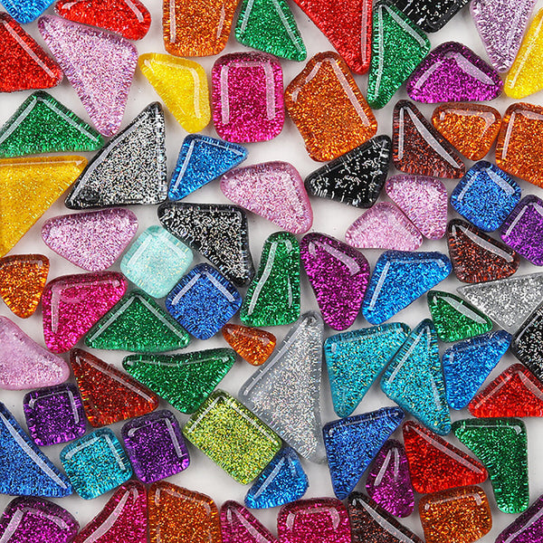 up to 2000x Mixed Crystal Glass Mosaic Tiles Kitchen Bathroom Art Craft Supplies