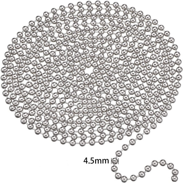 1/2/5/10M STAINLESS STEEL SILVER Roller Vertical Roman Blind Control Chain Cord