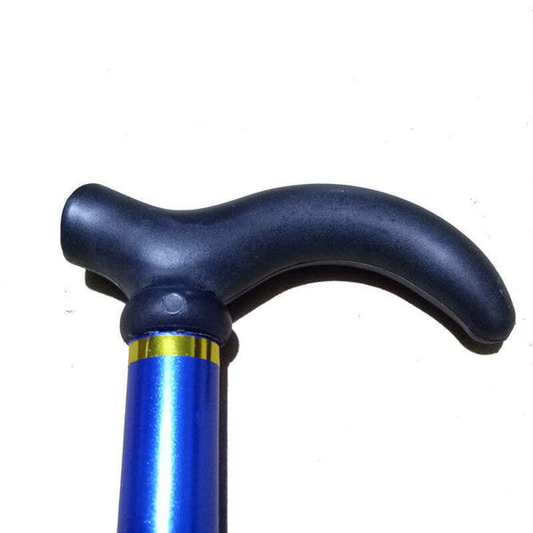 Aluminium Metal Walking Stick Travel Folding Adjustable Compact Cane Pole AU