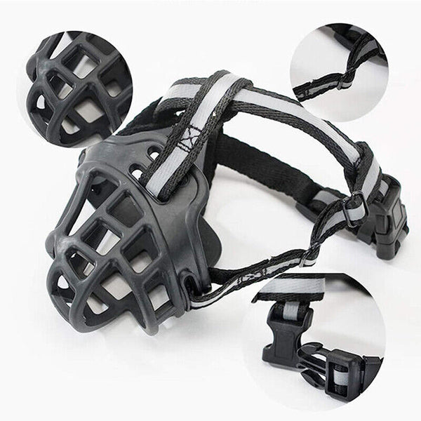 6 Sizes Adjustable Pet Dog No Bite Silicone Basket Muzzle Cage Mouth Mesh Cover