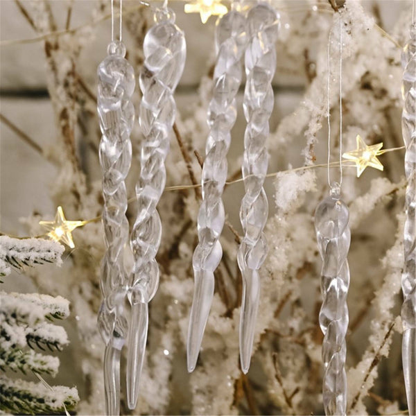 Christmas Droplet Icicle Ornaments DIY Hanging Xmas Tree Decor Party AU