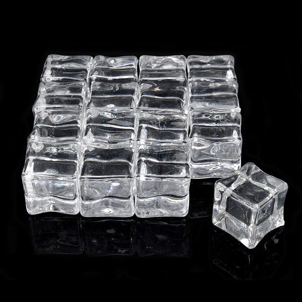 Fake Acrylic Ice Cube Artificial Wedding Party Photography Display Clear