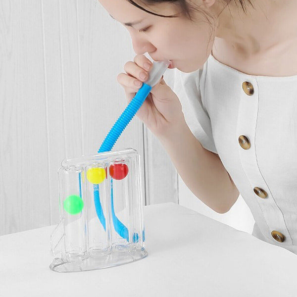 Lung Exerciser – 3-Ball Breathing Spirometer Trainer