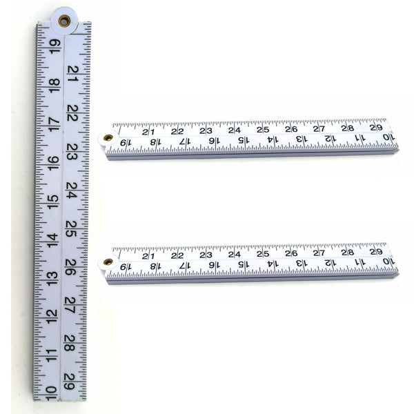 1M Meter Metric Folding Ruler Plastic Folding Rule Bevelled Edge Carpenters Yard