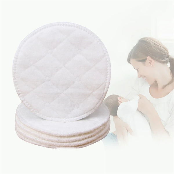 20X Bamboo Cotton Reusable Breast Pad Nursing Organic Plain Washable Pads White