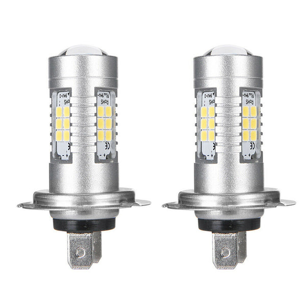 4PCS H7 LED 12V 21W Headlight Globes Xenon 6000k Car White Front Fog Light Bulbs