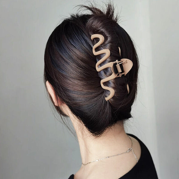 Wave Shark Clip Hair Clip Matte Shark Clip Ponytail Hairpin Crab Simple DIY AU