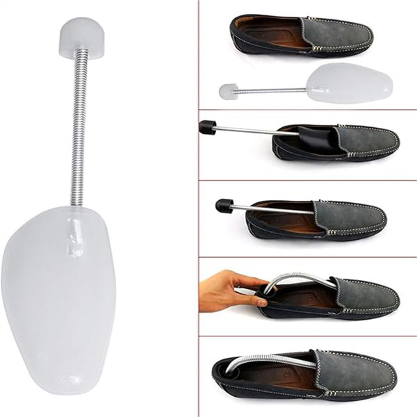 20/40X Adjustable Plastic Shoe Tree Shaper Keeper Footwear White Shoe Stretcher