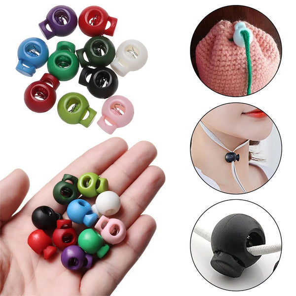 50PCS Paracord Cord Lock Clamp 2 Hole Toggle Clip Stopper Toggle Accessories AU