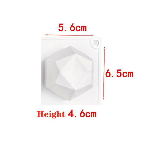 2PCS Eight-sided Diamond Candle Mould DIY Aromatherapy Soap Candle Mold 3D Craft