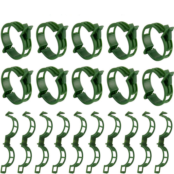 8X Stakes Plant Support Stand Garden Climbing Trellis +50X Plant Garden Clips AU
