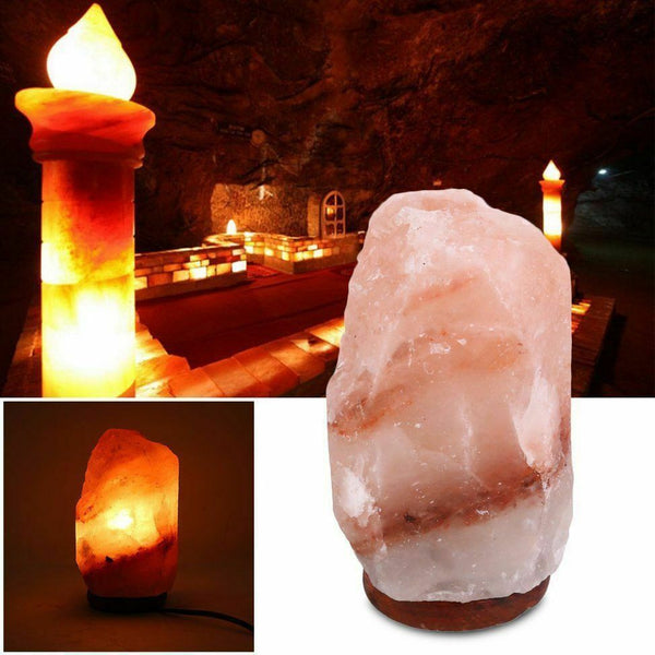 Himalayan Salt Lamp Natural Crystal Rock Shape Dimmer Switch Night Light 1-7 kg - Lets Party