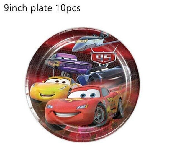 Cars Theme Party Supplies Set – Kids Birthday Banner, Balloons & Tableware Kit