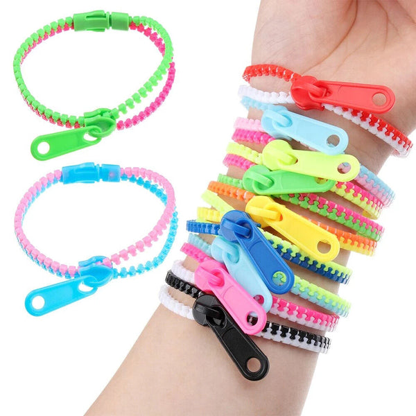1-50x Sensory-Zipper Fidget Bracelet Zip Stim Toys Stress Anxiety Relief Autism