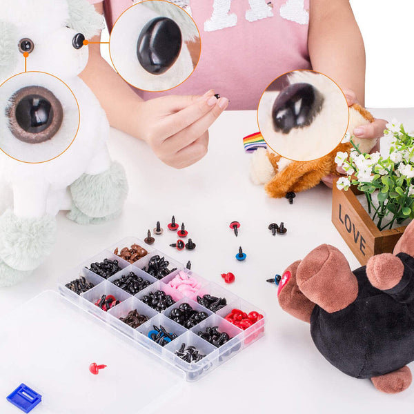 752PCS Safety Eyes and Noses with Washers Colorful Plastic Safety Eyes and Noses