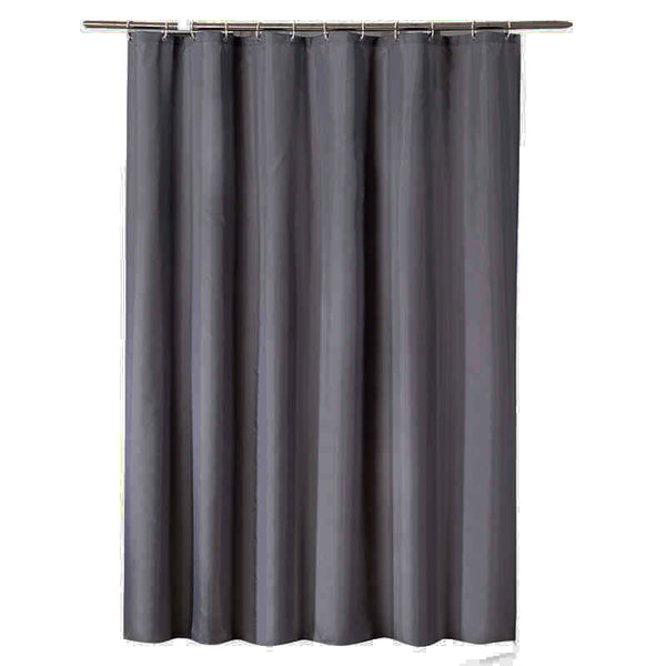 Extra Long Shower Curtain Waterproof Fabric With Hooks Weighted Hem 180x200cm AU