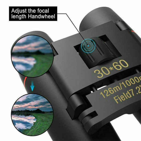 Day Night Vision Binoculars 30x60 Zoom Outdoor Travel Hunting Folding Telescope