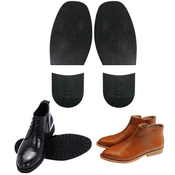 1 Pair Shoe Soles Heels Repair Slip Grip Rubber Pads DIY Anti-Slip Insoles Black