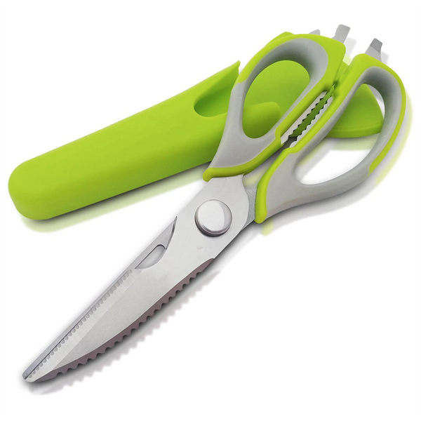 Stainless Steel Kitchen Scissors with Magnetic Holder Heavy Duty Can Opener DIY