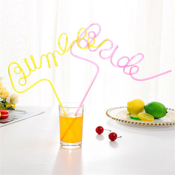 2PCS Bride To Be Party Straws – Bachelorette Hens Party Drinking Straws (White & Pink)