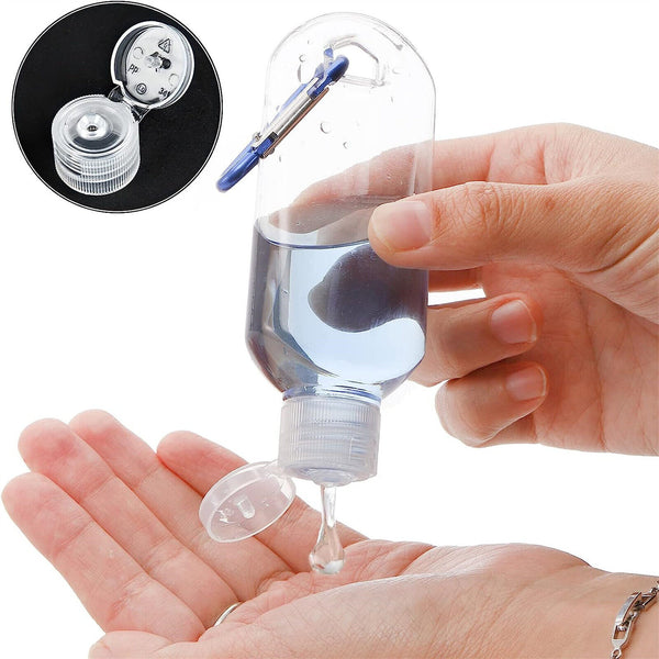 Empty Refillable Plastic Bottles With Belt Clip Hook Travel Sanitizer Bottle AUS