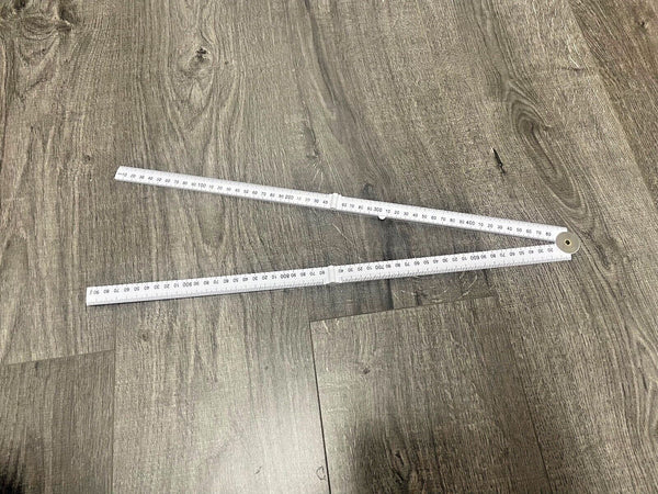1M Meter Metric Folding Ruler Plastic Folding Rule Bevelled Edge Carpenters Yard