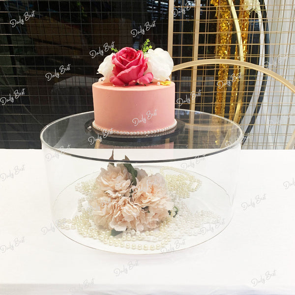 50x 20cm Clear Acrylic Cake stands Round Acrylic board Wedding Party Event - Lets Party
