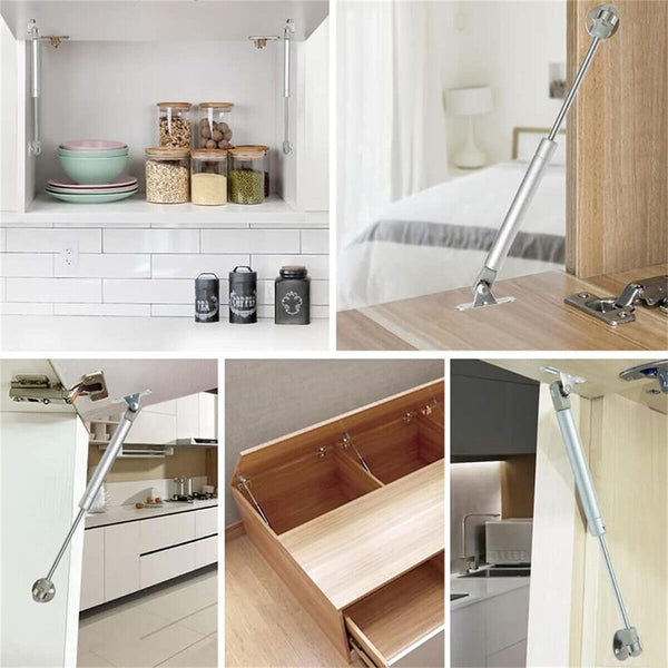 4Pcs 80/100N Gas Strut Support Kitchen Cabinet Cupboard Door Hinges Lid Stay AU